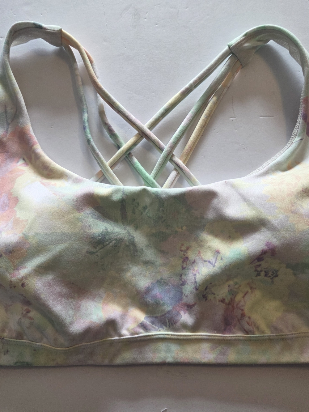 Victoria's Secret Floral Crisscross-Strap Sports Bra - Pastel Multicolor Size XL